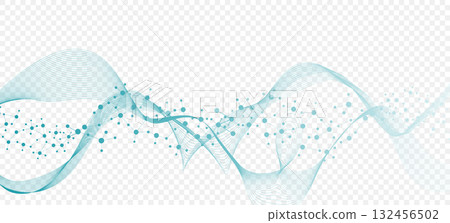 Structure molecule and communication Dna, atom, neurons. Science concept for your design. Connected lines with dots. Medical, technology, chemistry, science background. illustration. 132456502
