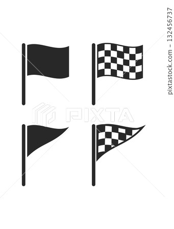 Flag Icon Set Flat Design on White Background Flag Icon Set Flat Design on White Background 132456737