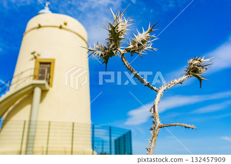 Carbonera lighthouse, Punta Mala, La Alcaidesa, Spain. Carbonera lighthouse, Punta Mala, La Alcaidesa, Spain. 132457909
