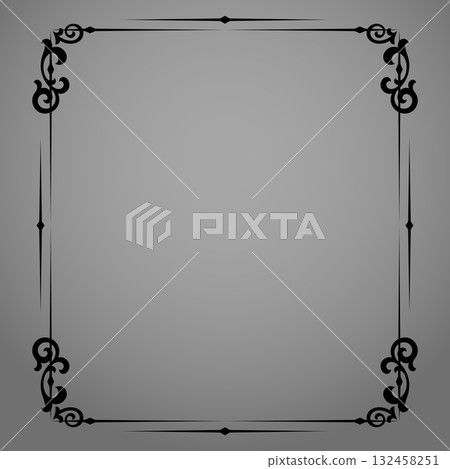 Decorative frame Elegant vector element for design in Eastern style, place for text. Floral black and gray border. Lace illustration for invitations and greeting cards Decorative frame Elegant vector element for design in Eastern style, place for text. Floral black and gray border. Lace illustration for invitations and greeting cards 132458251