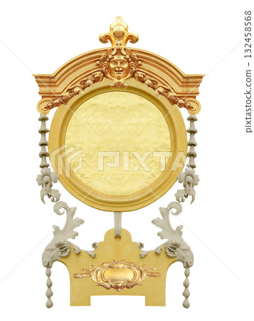 vintage isolated gold details on white background 132458568