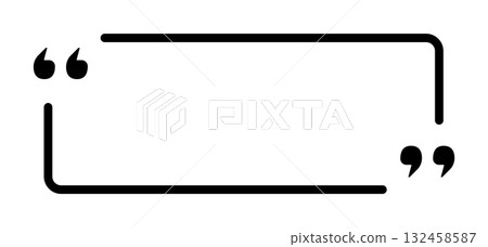 Minimalist quotation frame with quotes for text highlight Minimalist quotation frame with quotes for text highlight 132458587