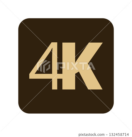 4k television display icon with high resolution quality 132458714
