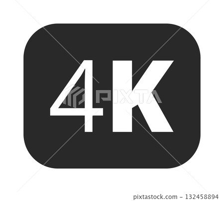 4k high definition resolution digital display icon 132458894