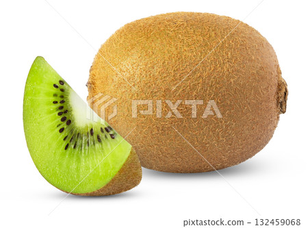 Isolated kiwi. Fresh organic kiwi isolated with clipping path. Isolated kiwi. Fresh organic kiwi isolated with clipping path. 132459068
