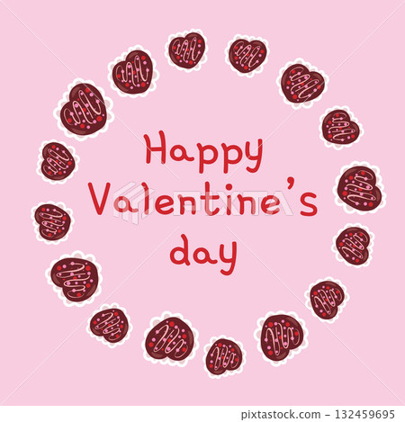 Frame with sweet heart candy. Sweetheart candies background, conversation sweets for valentines day Frame with sweet heart candy. Sweetheart candies background, conversation sweets for valentines day 132459695