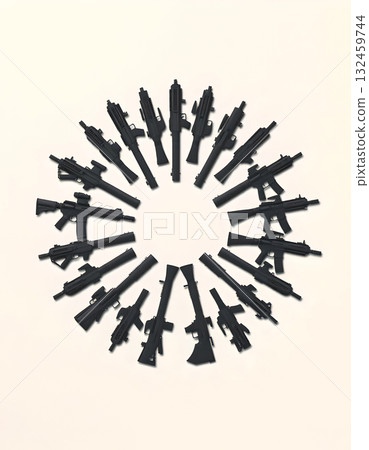 Circle of Rifles: Modern Firearms in a Striking Pattern 132459744