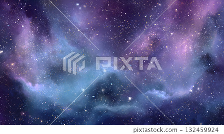 Cosmic-style background with colorful nebula and stars. 132459924