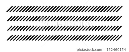 Line slash pattern. Border divider parallel stripes with slant. Decorative dash ornament. Line slash pattern. Border divider parallel stripes with slant. Decorative dash ornament. 132460154