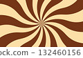 Chocolate swirl pattern. Spiral milk candy texture. Brown and beige twist lollipop with cream. 132460156