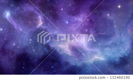 Cosmic-style background with colorful nebula and stars. 132460190