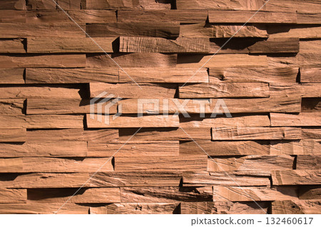 Wooden tiles wall pattern 132460617