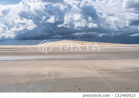 Jericoacoara beach hidden behind the dunes of the west coast of Jijoca de Jericoacoara, Ceara, Brazil Jericoacoara beach hidden behind the dunes of the west coast of Jijoca de Jericoacoara, Ceara, Brazil 132460823
