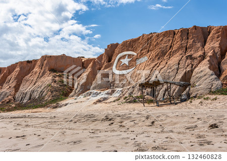 The rock formations at Canoa Quebrada Beach at Canoa Quebrada, state of Ceara, Brazil The rock formations at Canoa Quebrada Beach at Canoa Quebrada, state of Ceara, Brazil 132460828