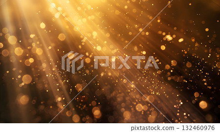 Light rays and glowing bokeh over warm tones. Perfect for celebration, luxury branding, or elegant visual backgrounds. Light rays and glowing bokeh over warm tones. Perfect for celebration, luxury branding, or elegant visual backgrounds. 132460976