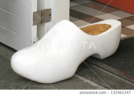 Traditional Dutch wooden clog Traditional Dutch wooden clog 132461347