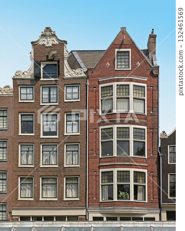 Dutch architecture house facade in Amsterdam 132461569