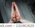 hands folded palms to each other for prayer 132461620