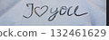 The inscription I love you in dark letters on a white light background 132461629