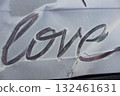 The word love on a white light background 132461631