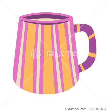 Tea cup with vertical stripes 132461697