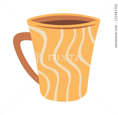 Tea mug wavy stripes design Tea mug wavy stripes design 132461702
