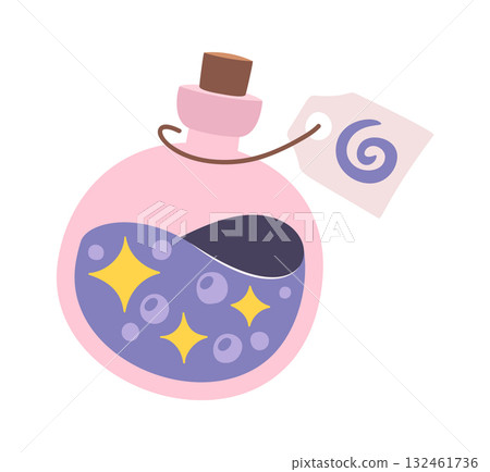 Sparkling bubbles magic elixir bottle Sparkling bubbles magic elixir bottle 132461736