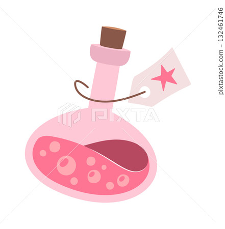 Pink magic elixir glass bottle Pink magic elixir glass bottle 132461746