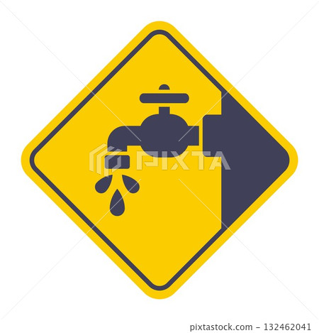 Water tap black icon. Water tap black icon. 132462041