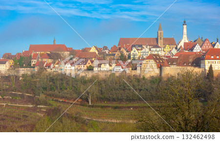 View of Rothenburg ob der Tauber skyline, Rothenburg, Germany View of Rothenburg ob der Tauber skyline, Rothenburg, Germany 132462498