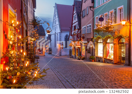 Rothenburg ob der Tauber at Christmas, Rothenburg, Germany 132462502