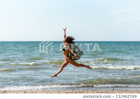 exhilaration, leap, jump 132462599