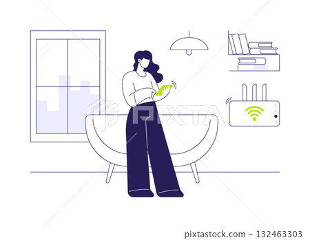 Wireless networks abstract concept vector illustration. Wireless networks abstract concept vector illustration. 132463303