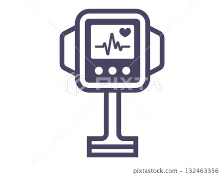 Black medical equipment icon. Black medical equipment icon. 132463356