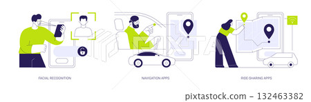 Artificial Intelligence applications isolated cartoon vector illustrations se Artificial Intelligence applications isolated cartoon vector illustrations se 132463382