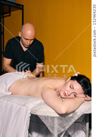 Enjoy a Relaxing Massage Session in a Cozy and Comfortable Setting for Ultimate Serenity 132464230