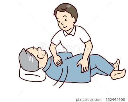 Change position: Place the patient in a side-lying position 132464608