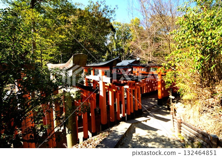 京都府，伏見稻荷大社，千本鳥居（Neagari no Matsu 附近），深草藪之內町，伏見區，京都市，2022 年 2 月 132464851
