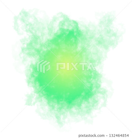 透明背景上的綠色發光煙霧效果 132464854