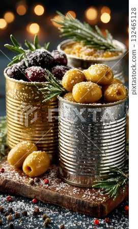 Festive assortment of tasty olives Festive assortment of tasty olives 132465128