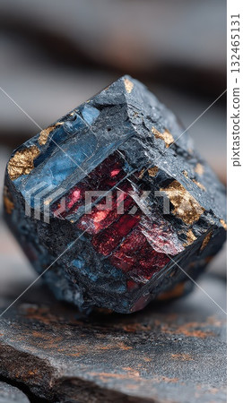 Colorful mineral cube showcases natures beauty Colorful mineral cube showcases natures beauty 132465131