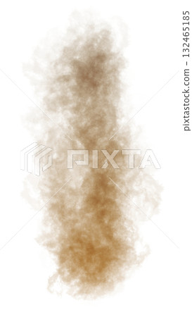 透明背景上棕色垂直煙霧效果 132465185