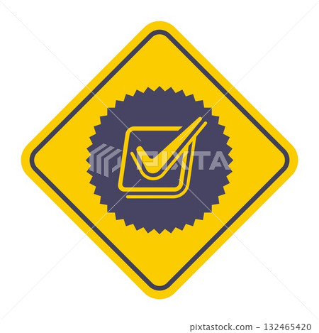 Black check mark icon for elections. Black check mark icon for elections. 132465420