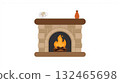 Fireplace illustration 132465698