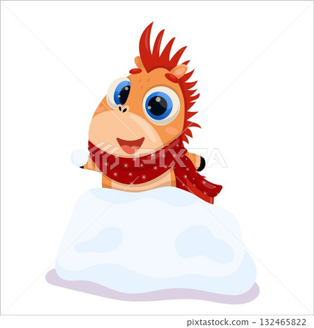 Vector illustration of a horse playing snowballs. New Year, Christmas, holiday, 2026, Horse, Chinese New Year, Horoscope, games, entertainment, relaxation, weekend, snow, fun, vacation Vector illustration of a horse playing snowballs. New Year, Christmas, holiday, 2026, Horse, Chinese New Year, Horoscope, games, entertainment, relaxation, weekend, snow, fun, vacation 132465822