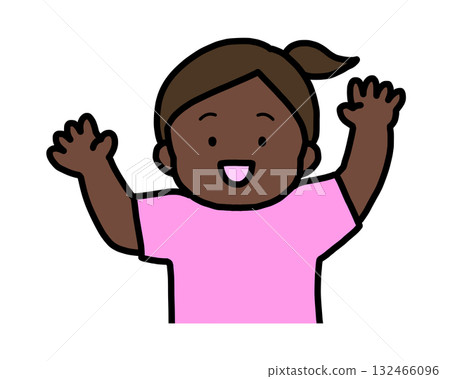 Happy black girl Happy black girl 132466096
