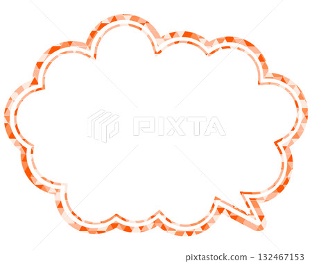 Stained glass style speech bubble, triangular pattern, rounded cloud shape Stained glass style speech bubble, triangular pattern, rounded cloud shape 132467153