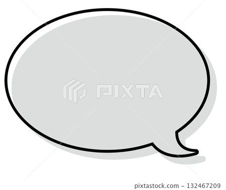 線條錯置的簡單對話泡泡 - 圓形 132467209