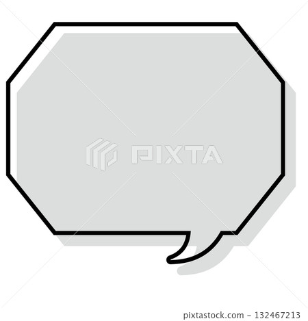 A simple speech bubble with misaligned lines, an octagon with corners A simple speech bubble with misaligned lines, an octagon with corners 132467213