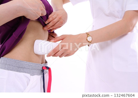 Treatment around the abdomen 132467604